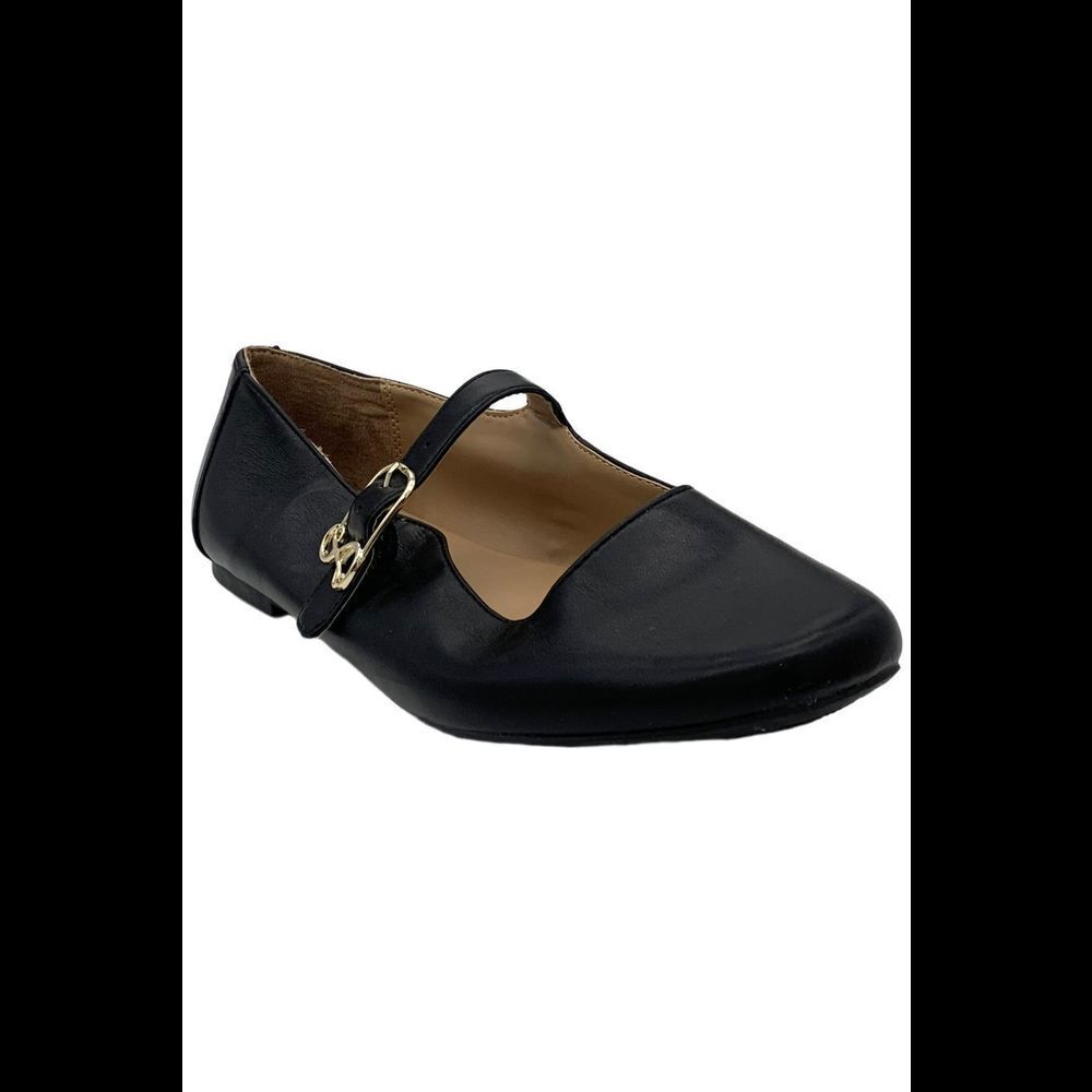 Sam and Libby Women's Fredi Mary Jane Flat Leather Black - Medium